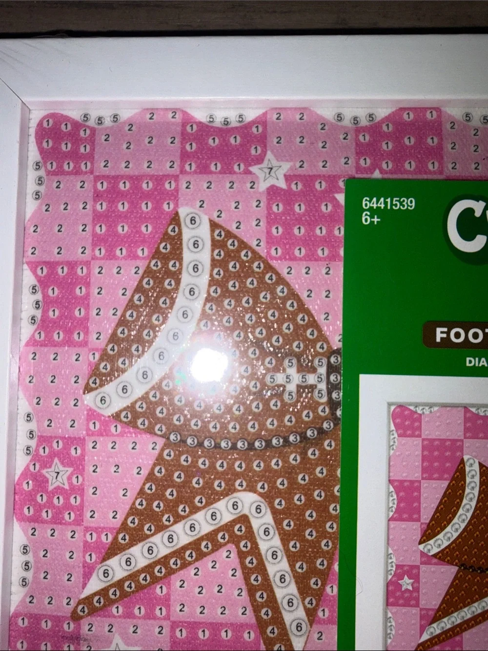Creative Life Football Bow Pink Diamond Painting Art Kit 6x6 NWT